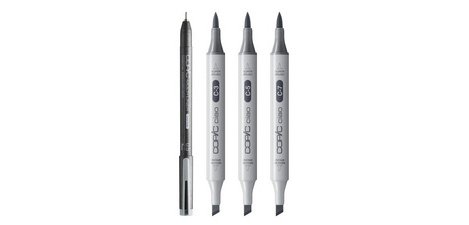 Ciao marker, kit 3+1 SHADE 'Dark Cool Gray'