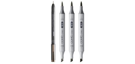 Ciao marker, kit 3+1 SHADE 'Dark Warm Gray'