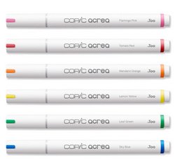 Marqueur acrea 'Vivid', set de 6