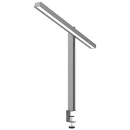 Bureaulamp met LED ZENITH, klem, metaalgrijs