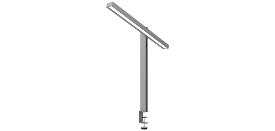 Bureaulamp met LED ZENITH, klem, metaalgrijs