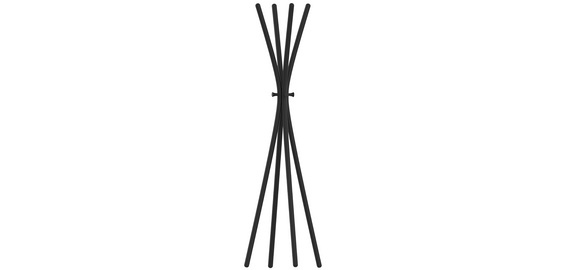 Portemanteau TOTEM, hauteur: 1.750 mm, noir