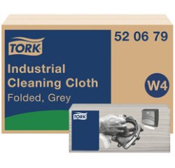 TORK Doek voor industrieel reinigen, 415 x 355 mm, grijs