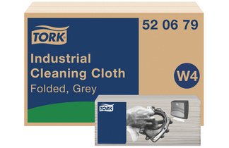 TORK Chiffon de nettoyage industriel, 415 x 355 mm, gris