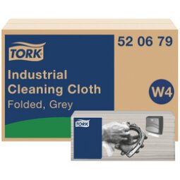 TORK Chiffon de nettoyage industriel, 415 x 355 mm, gris