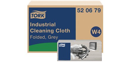 TORK Chiffon de nettoyage industriel, 415 x 355 mm, gris