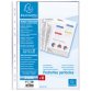 Sachet de 10 pochettes perforées polypropylène lisse haute qualité 9/100e - 24x32cm vertical - Cristal