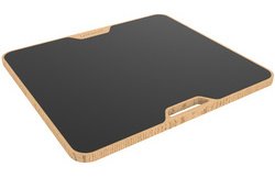 Voetsteun met schommelmechanisme BALANCY, zwart/hout