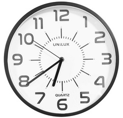 Horloge murale unilux Pop Ø 30,5cm plastique noir