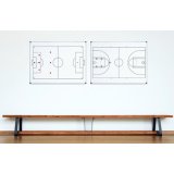 Tableau blanc mural terrain de football, A4