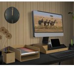 Wandklok quartz SAVANA, diameter 300 mm, zwart