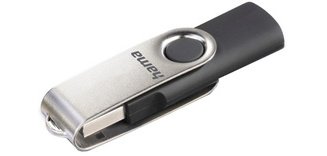 Clé USB 2.0 'Rotate', 8 GB, noir/argent