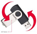Clé USB 2.0 'Rotate', 8 GB, noir/argent