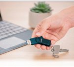 Clé USB 3.0 'Rotate', 256 GB, bleu pétrole