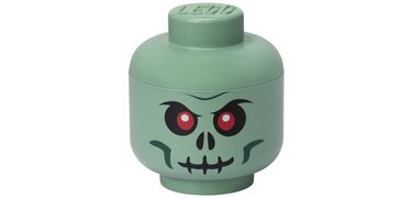 Boîte en forme de tête STORAGE HEAD GREEN SKELETON vert