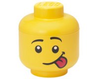 Head-shaped storage box STORAGE HEAD SILLY, S, 2L, yellow