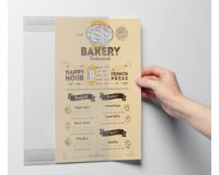 Support d'information rPET, A4, transparent