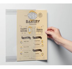 Support d'information rPET, A4, transparent