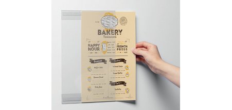 Support d'information rPET, A4, transparent