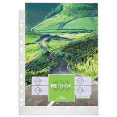 Pochette perforée PREMIUM, A4, rPP, transparent