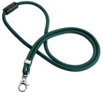 Cordon textile rPET avec mousqueton, vert