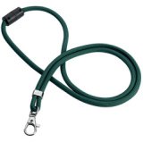 Cordon textile rPET avec mousqueton, vert