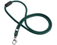 Cordon textile rPET avec mousqueton, vert