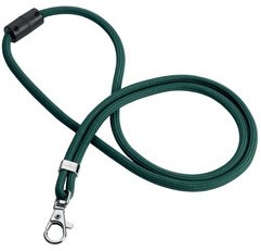 Cordon textile rPET avec mousqueton, vert