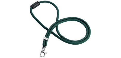 Textilband aus rPET mit Karabiner, grün