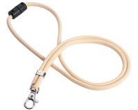 Textielkoord van rPET met karabijnhaak, beige