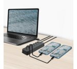 Hub USB 3.2, 7 ports, avec interrupteurs, noir