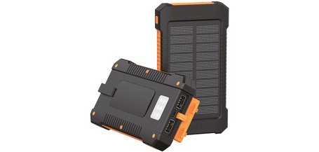 Batterie externe avec panneau solaire, 6.000 mAh