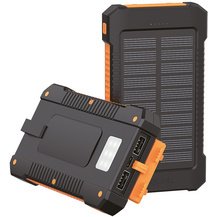 Powerbank solaire, 6.000 mAh, noir/orange