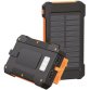 Powerbank solaire, 6.000 mAh, noir/orange
