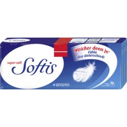 Mouchoirs super-soft, 4 couches, pack de 15, blanc