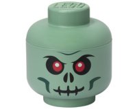 Formschachtel in Kopfoptik STORAGE HEAD GREEN SKELETON, L