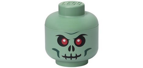 Formschachtel in Kopfoptik STORAGE HEAD GREEN SKELETON, L