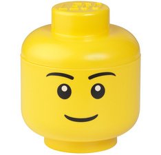 STORAGE HEAD BOY Head-Shaped Box, L, Yellow
