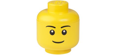 STORAGE HEAD BOY Head-Shaped Box, L, Yellow