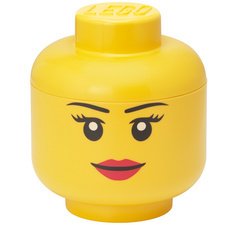 STORAGE HEAD GIRL Head-Shaped Box, L, Yellow