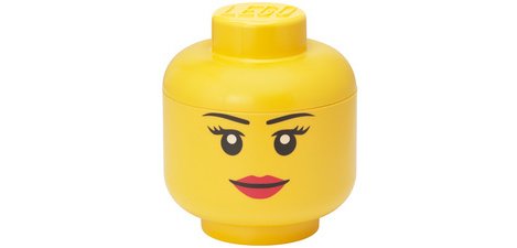 STORAGE HEAD GIRL Head-Shaped Box, L, Yellow