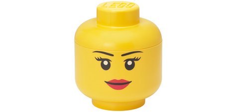 Opbergdoos in de vorm van een hoofd STORAGE HEAD GIRL, groot, geel