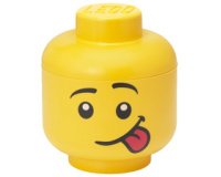 Boîte en forme de tête STORAGE HEAD SILLY, L, jaune