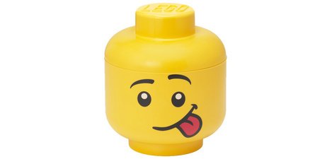STORAGE HEAD SILLY, L, yellow head-shaped box