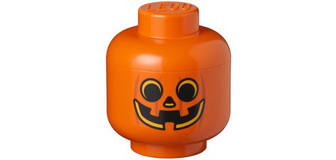 STORAGE HEAD PUMPKIN Head-Shaped Box, L, orange