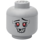 STORAGE HEAD ZOMBIE Head-Shaped Box, L, Grey