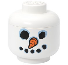 Opbergdoos in de vorm van een hoofd STORAGE HEAD SNEEUWMAN, L, wit