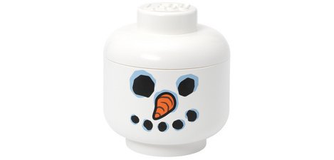 STORAGE HEAD SNOWMAN head-shaped box, L, white