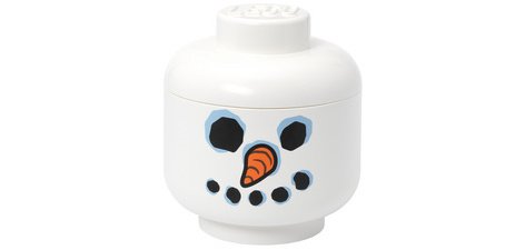 Opbergdoos in de vorm van een hoofd STORAGE HEAD SNEEUWMAN, L, wit