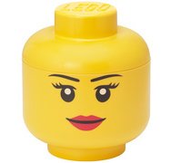 Mini box in the shape of STORAGE HEAD GIRL, yellow